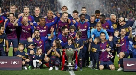 برشلونة يفوز بالدوري الإسباني… هدف ليونيل ميسي يقتل ليفانتي ويؤمّن اللقب